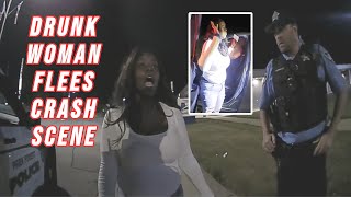 Drunk Woman Arrested for DUI After Fleeing Horrific Car Crash