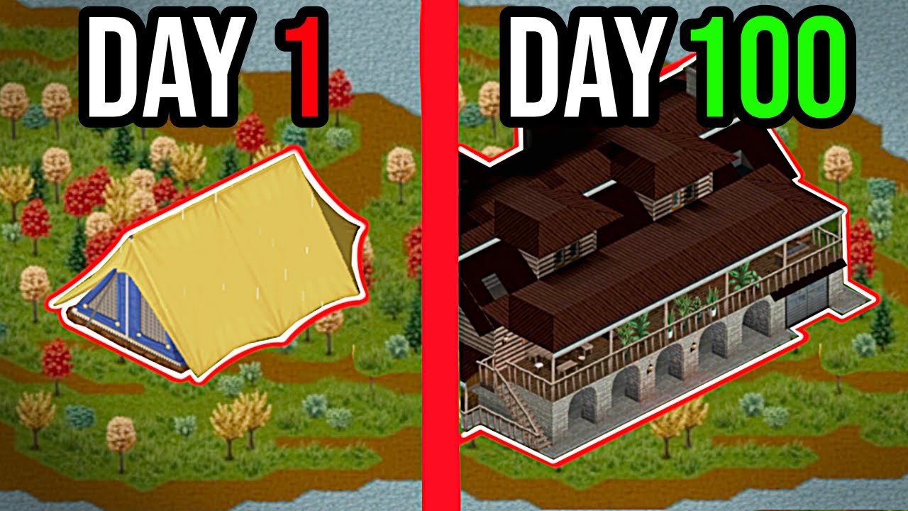 I Survived 100 Days Building My Island Base in Project Zomboid (Complete Movie)