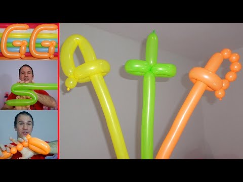 balloon sword - How to make a Balloon Sword- balloon animals for