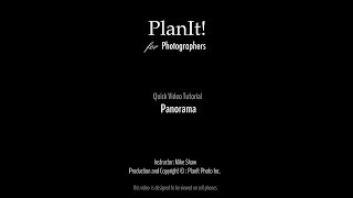 11. Panorama (Planit Video Tutorial 2018.04)