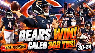 BEARS WIN 30-24! 🔥🐻 Caleb Williams 308 YARDS + Luther Burden EXPLODES | LIVE POSTGAME