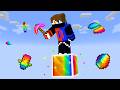 Minecraft, But It's On 1 OP Rainbow Block