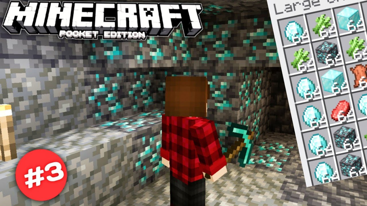 I Found Diamonds In Minecraft PE Survival Series (Episode 3 ...