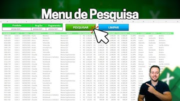 Como Fazer Menu de Pesquisa com Botão Pesquisar e Limpar no Excel | Impressione seu Chefe!