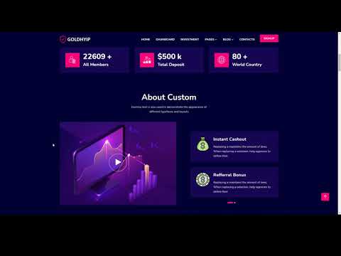 Goldhyip - Financial Investment HTML Template coin responsive