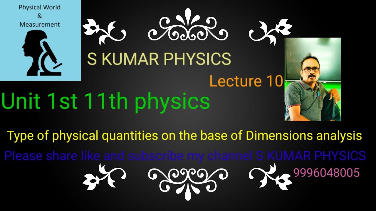 Unit 1st 11th physics type of physical quantities on the base of ...
