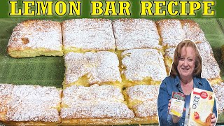 Lemon bar recipe 2 ingredient easy using cake box mix | bake with me
dessert