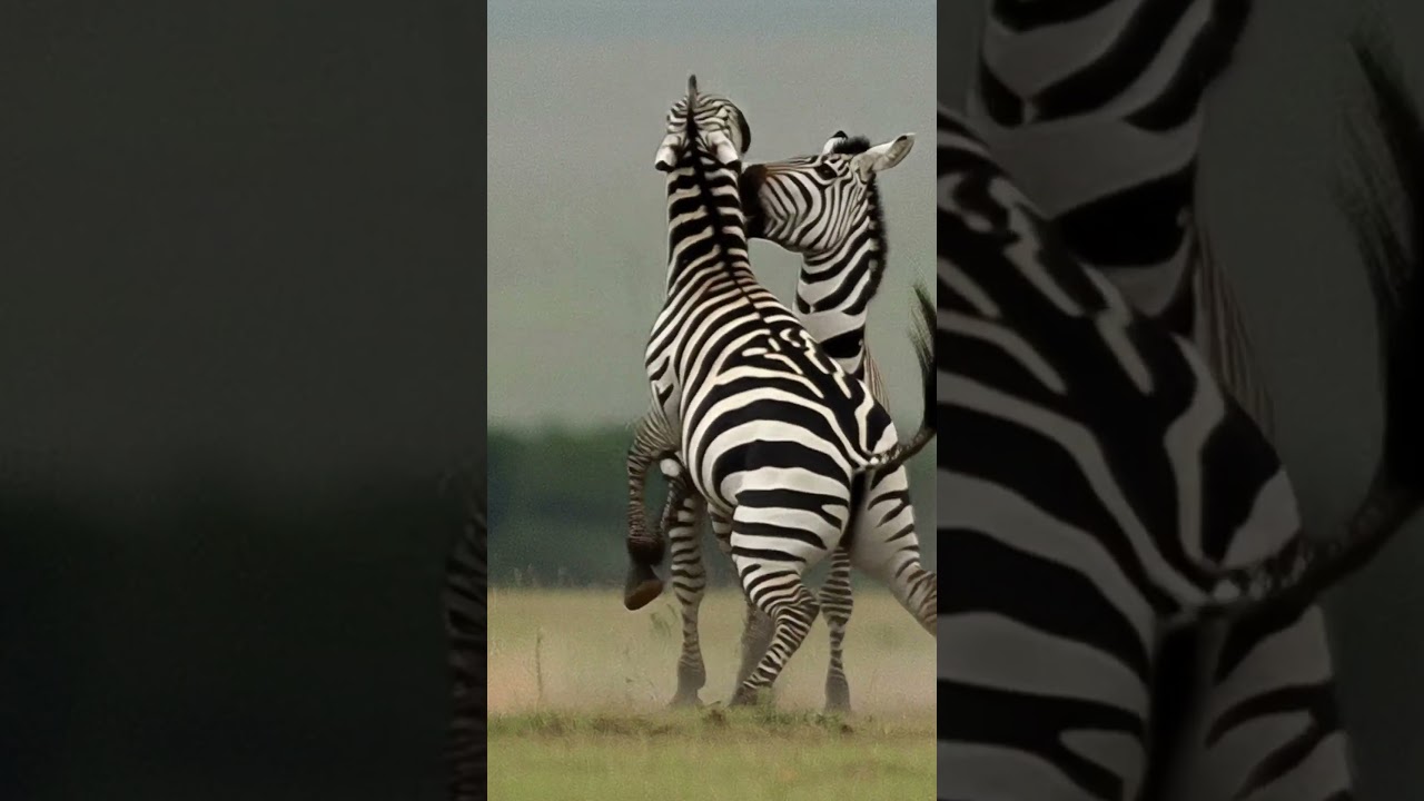 🦓 Две дикие зебры встретились впервые — их реакция растопит ваше сердце! 💞| дикая природа