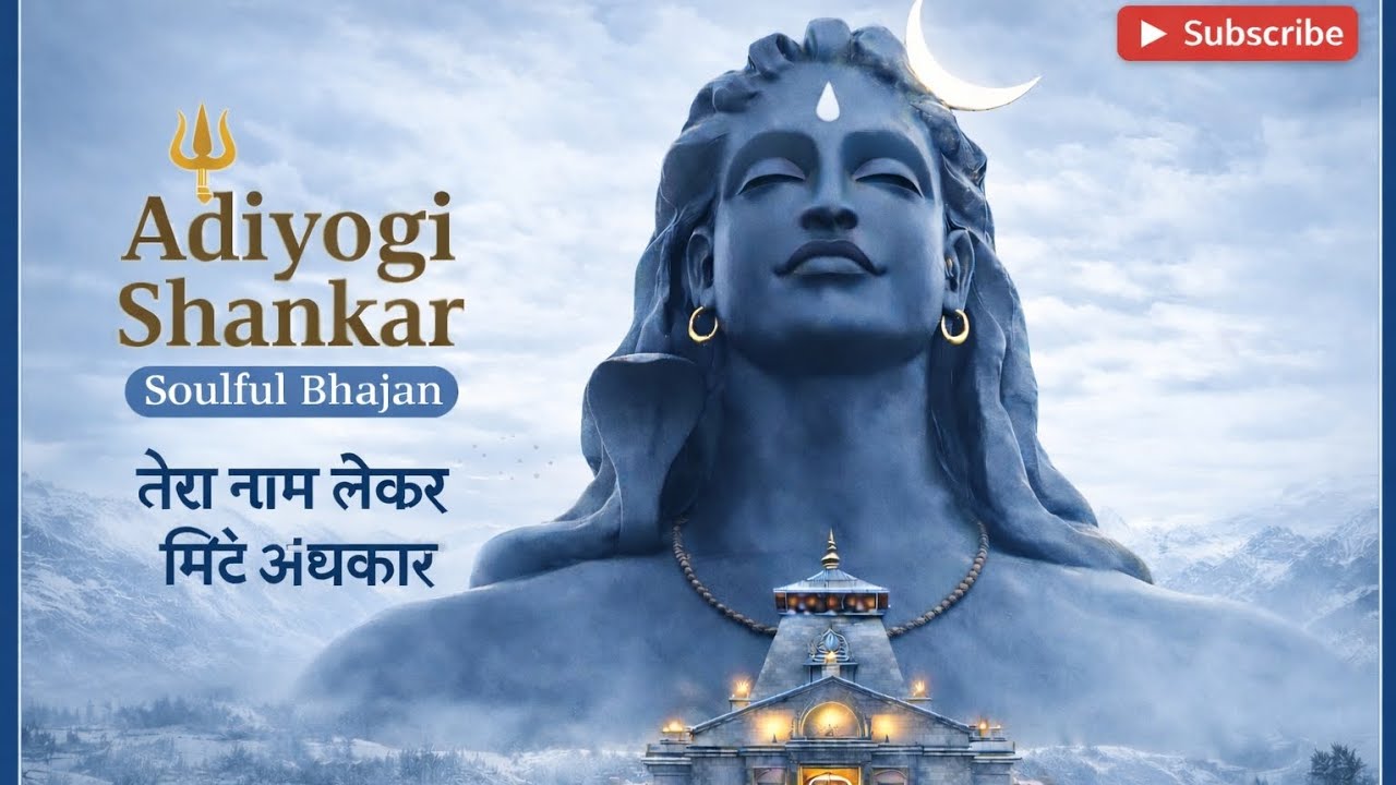 🌼Soulful Morning Bhajan। 🔱 Adiyogi Shankar। तेरा नाम लेकर मिटे अंधकार। 
