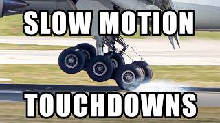 PLANES LANDING in SLOW MOTION! (777, 787, A220, E195)