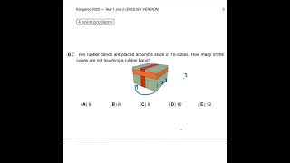Kangaroo math exam 2025 #B1#year 1and2 #level 1 and 2#kangaroo