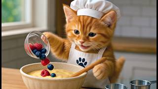 Gingy Cat Makes Berry Muffins For A Friend Sweetness Without A Reason