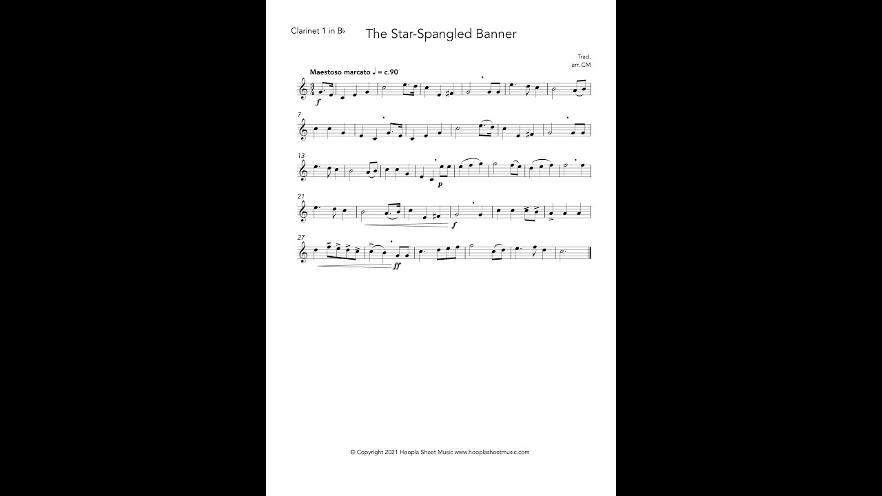 The Star Spangled Banner (Clarinet Duet) - YouTube