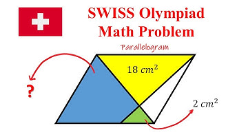 Swiss Olympiad Math Problem | How to find calculate the unknown area in this Parallelogram?