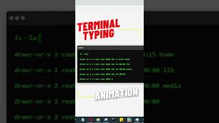 Terminal Typing Animation #shorts