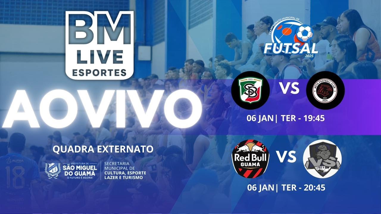 🔴 AO VIVO - SEM BRONCA X META FUTSAL / REDBULL X VS FUTSAL CAMPEONATO GUAMAENSE DE FUTSAL