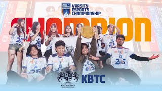 Varsity Esports Championship 2025's Champion l KBTC College 🏆✨