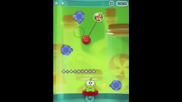 Cut the Rope Experiments 3-12 Walkthrough Sticky Steps