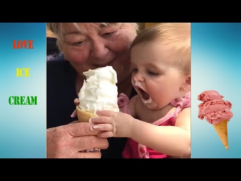 CUTE Babies Eating Ice Cream for the First Time |  Funny babies Compilation