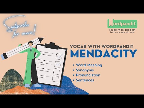 Mendacity Meaning (+bonus story of Pinocchio!) | Synonyms | Easy Trick | English Vocabulary