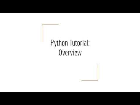Python Tutorial: Overview - YouTube