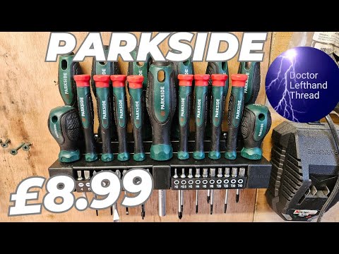 Набір викруток PARKSIDE 37 предметів з настінним тримачем (37 шт, магнітні наконечники, ергономічні ручки, Німеччина), видео 1