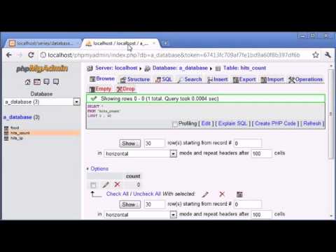 Creating a Database Hit Counter Part 2 in PHP