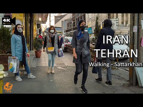 Iran Street Walking Tehran City Sattarkhan to Sadeghie Sq Iran walk 2022 4k