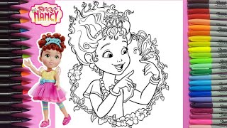 Coloring Fancy Nancy Butterfly Disney Coloring Page|PINK GIRL