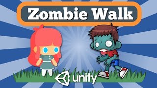 Unity Tutorial How To Create Zombie Walk Animation State From Set Of Sprites For Simple 2D Game. screenshot 5