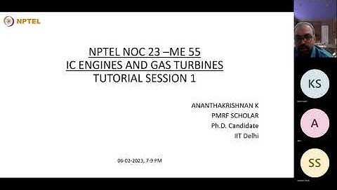 NPTEL- IC ENGINES AND GAS TURBINES (noc23-me55)-TUTORIAL 1ST WEEK- 06-02-2023