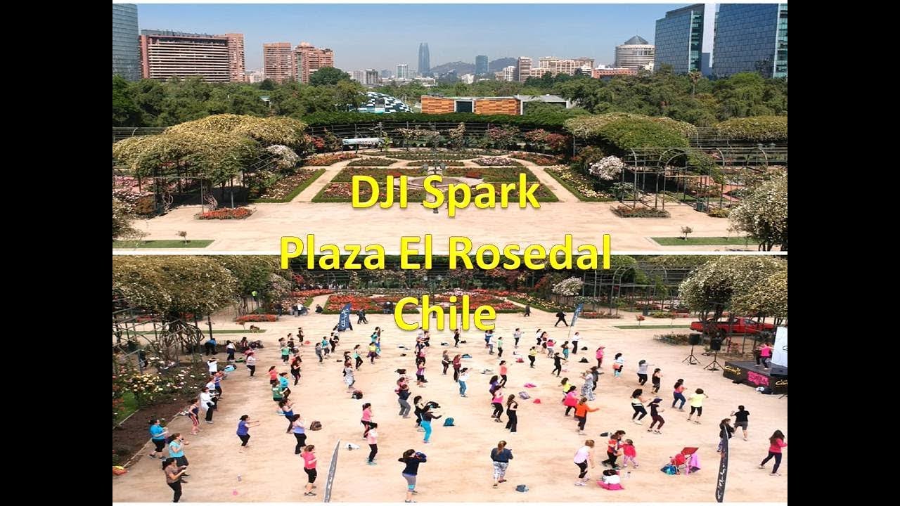 Plaza El Rosedal (Rose garden) at Parque Araucano in Santiago, Chile