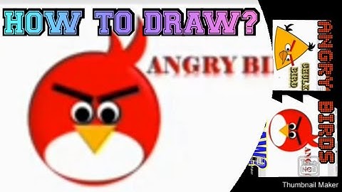 How to Draw Red Angry Bird 🔴 | Angry Birds Cartoon Drawing Tutorial | PowerPoint