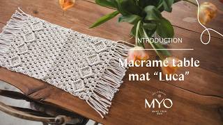 Macramé placemat introduction "Luca"