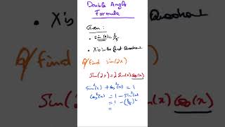 Double-Angle Formula Made EASY | Find sin(2x) Fast!