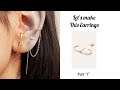 How to make easy wire earrings- unique piercing earrings tutorial