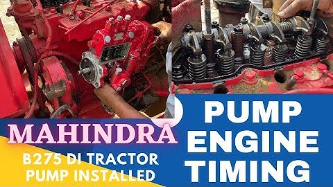 Pump Timing adjusting !! Engine Timing Adjusting ii Mahindra Tractor Pump Installed !! Mechanic Gyan