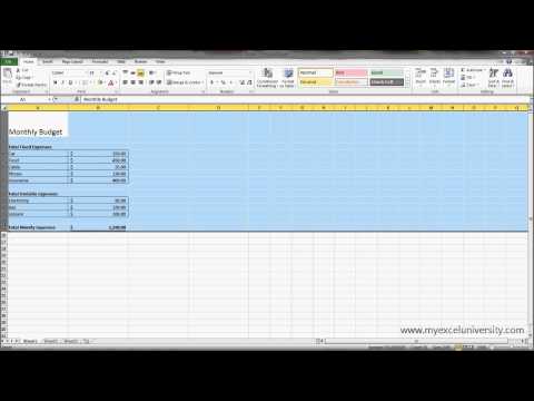 Adjust Column Width  in Excel | My Excel University Lesson 1:7