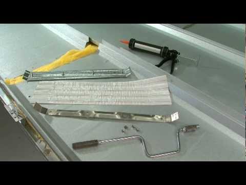 Butler Manufacturing MR-24 roof panel endlap splice - YouTube