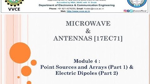 | M4 | S1 | ECE | Introduction to Point Sources & Antenna Arrays