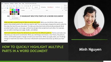 How to highlight multiple parts at once in a Word document