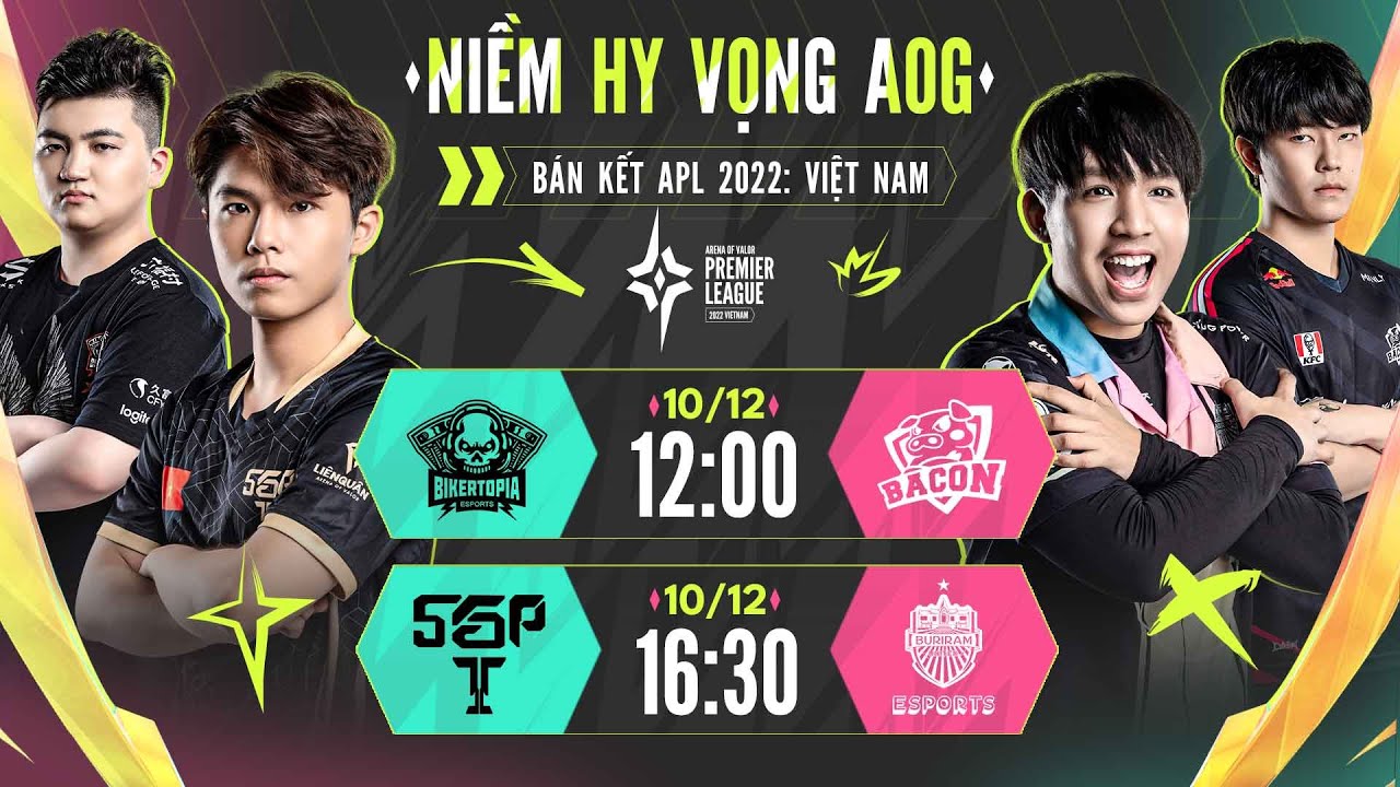 🔴 TRỰC TIẾP: BIKERTOPIA ESPORTS vs BACON TIME – APL 2022: VIETNAM – VÒNG BÁN KẾT NGÀY 10/12