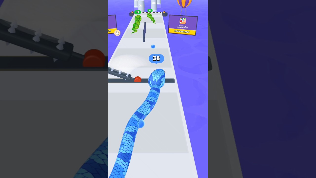 Funny Snake Run Race Gameplay 🐍😅 