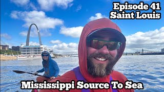 Paddling A Canoe Through Saint Louis | TeePee With AC? | Mississippi Source to Sea Paddle Ep 41