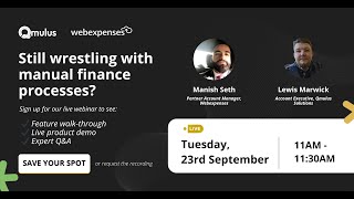 Smarter Spend, Smoother Processes | Qmulus Solutions x Webexpenses Webinar