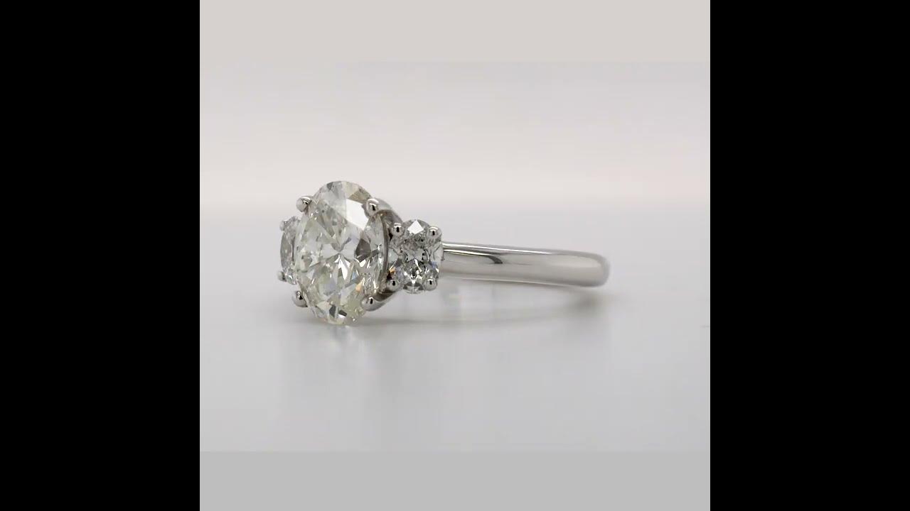 0.70 Carat three-stone diamond engagement ring