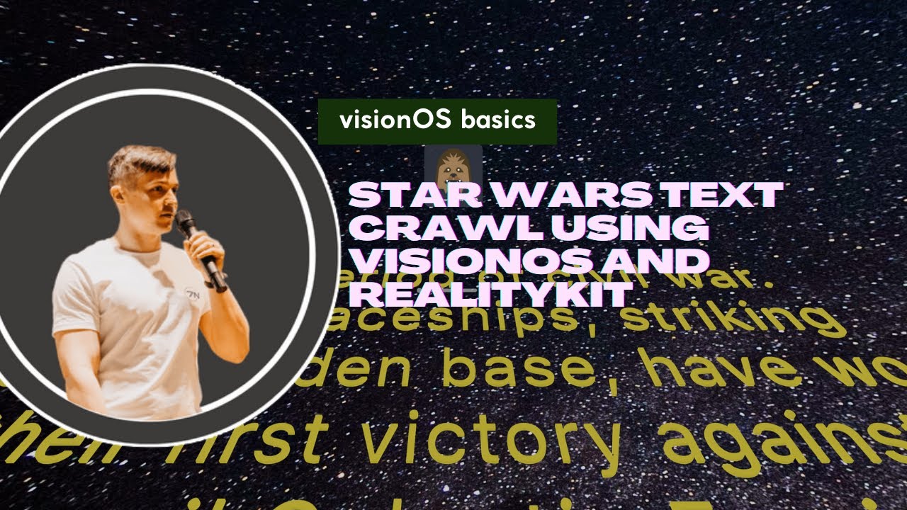 visionOS basics: Star Wars text crawl using visionOS and RealityKit.