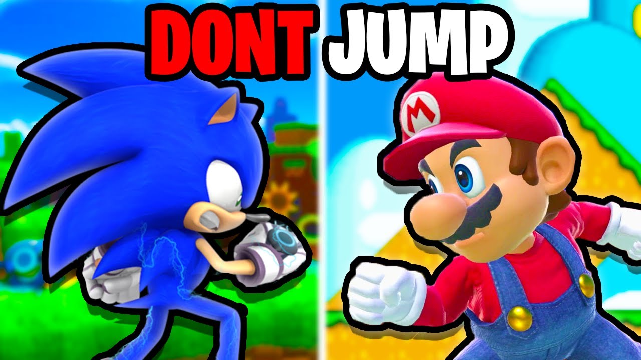 Sonic Vs. Mario But If I Jump The Game Switches