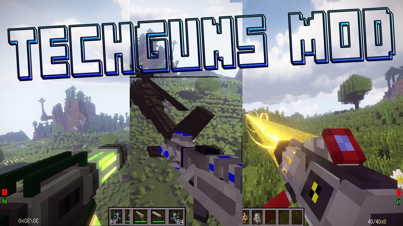 Minecraft Techguns Mod 1 12 2 1 7 10 Guns Worldgen Npcs Machines Youtube
