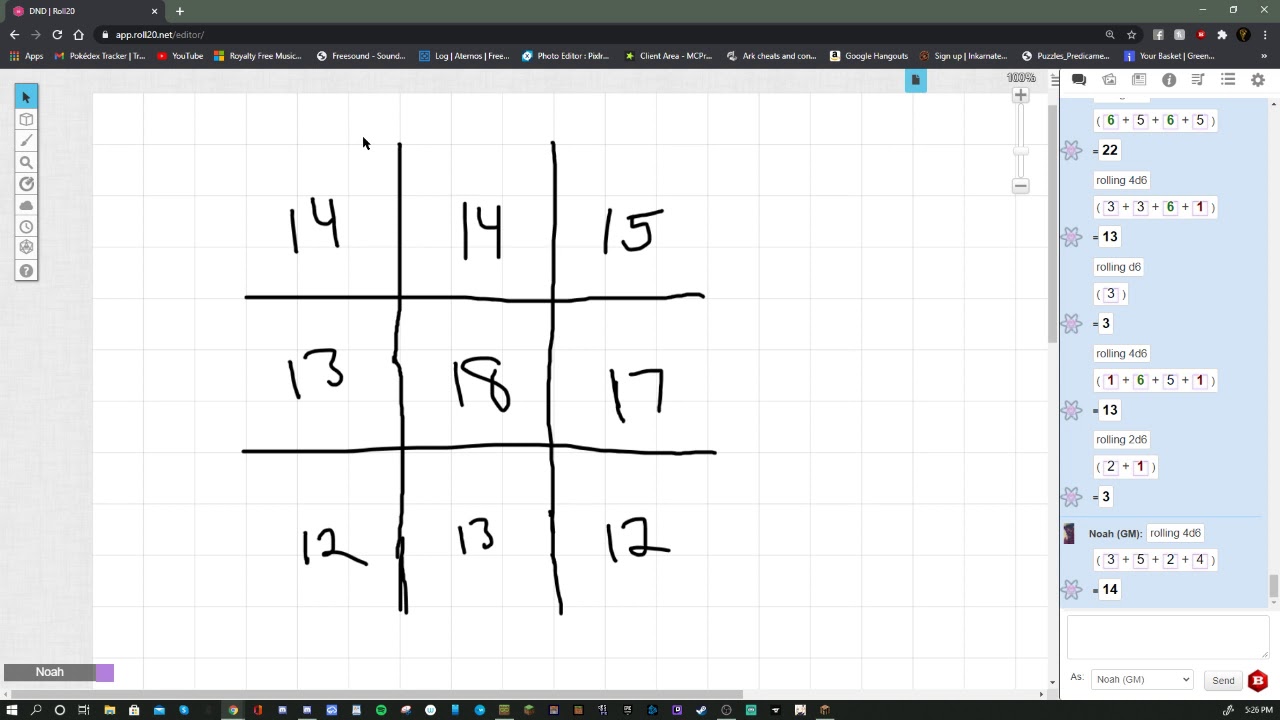 TicTakToe stat rolling method for D&D 5e YouTube